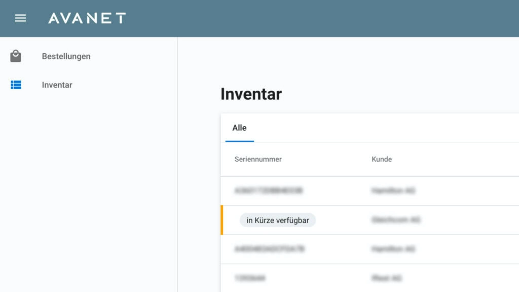 New menu item: Inventory