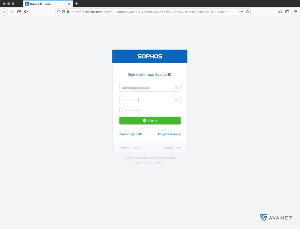 Sophos ID Login