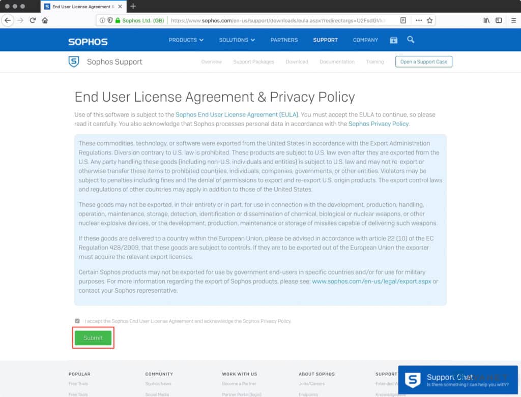 Sophos Account - EULA