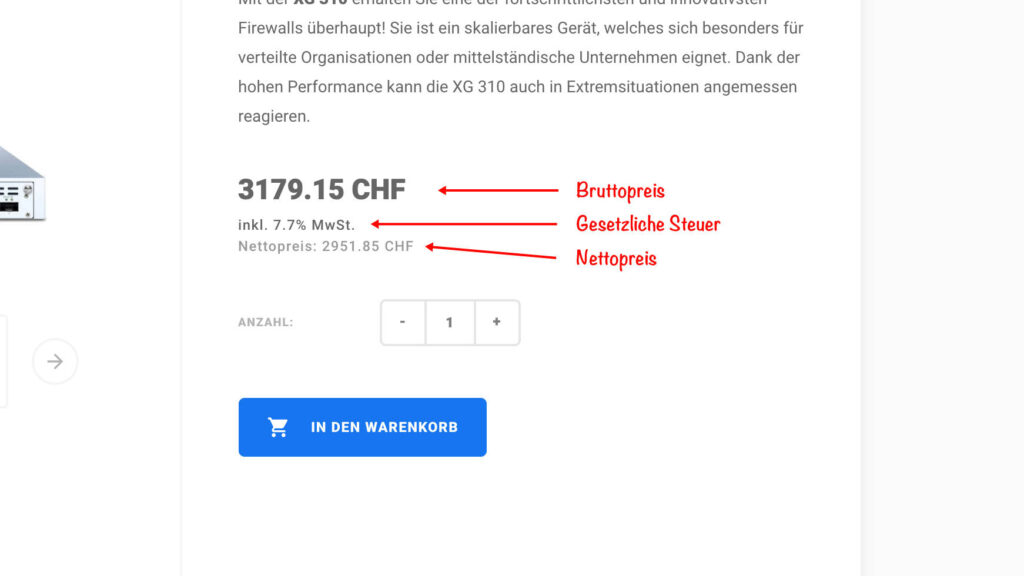 Bruttopreise als Standard festgelegt