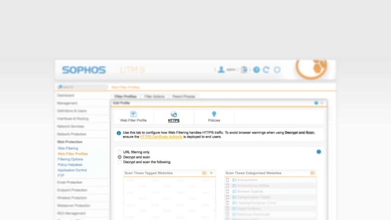 Sophos UTM Dashboard