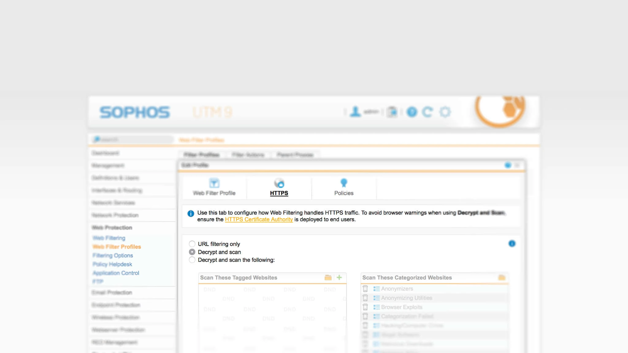 Sophos UTM Dashboard