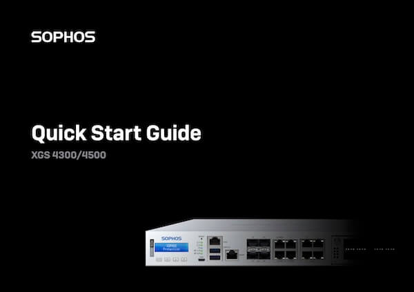 Sophos Quick Start Guide XGS 4300/4500 Thumbnail