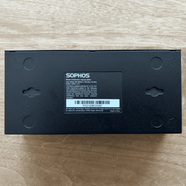 Sophos 2.5Gbit PoE++ Injector 60w - Back