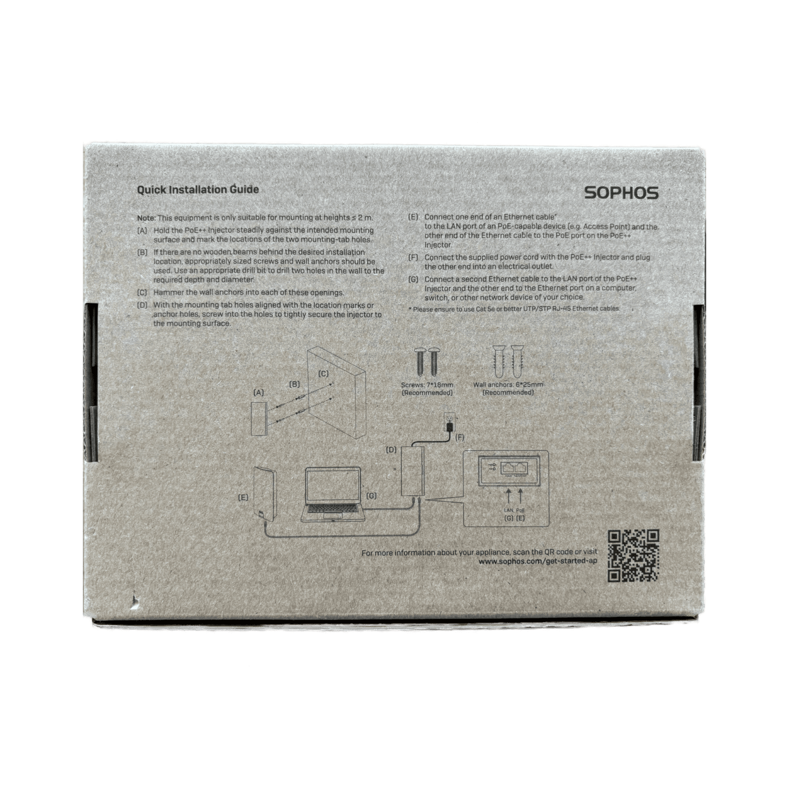 Sophos PoE++ Injector (802.3bt - 60W) 2.5 Gbit [PW60WZ00ZZPCEU] - Avanet