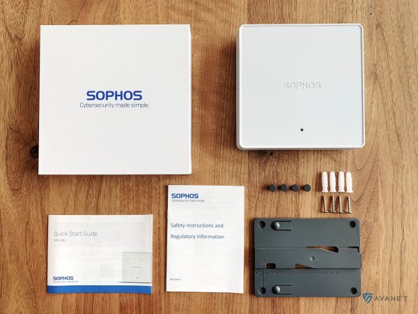 Sophos APX 120 access point - scope of delivery real photo