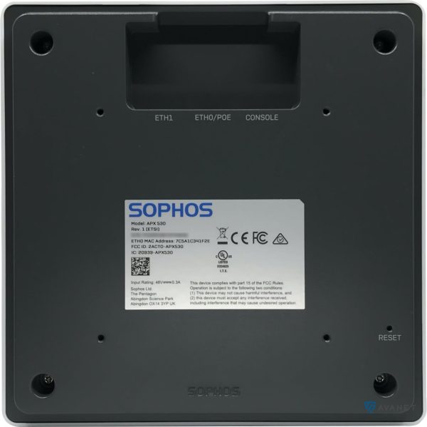 Sophos APX 530 Access Point - Back Real Foto