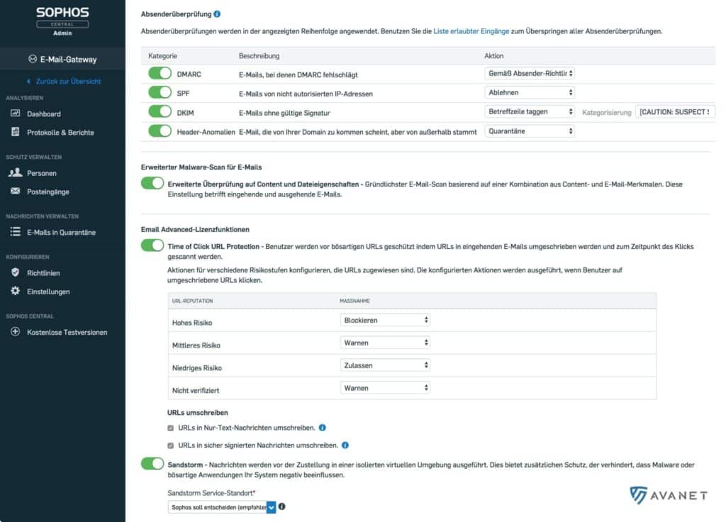 Sophos Central Email Advanced with new features