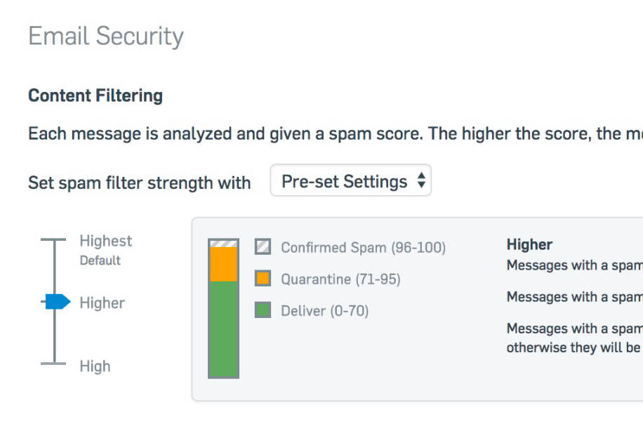 Filtre antispam Sophos Central Email