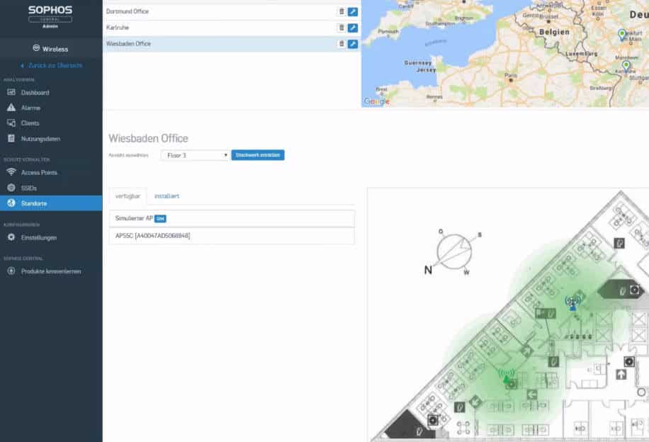 Sophos Central Wireless - manage sites