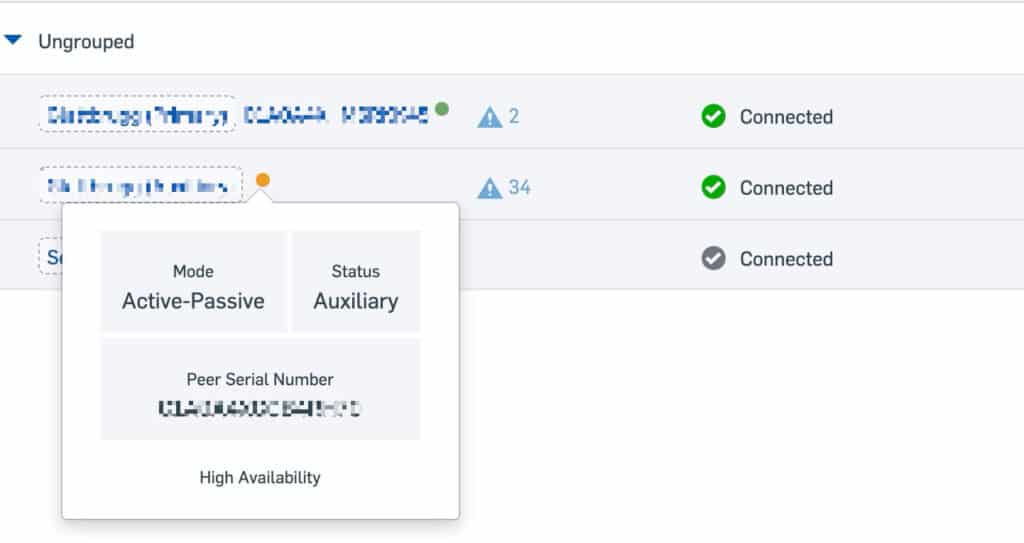 Sophos Central Firewall Manager High Availability Cluster Ansicht Detail