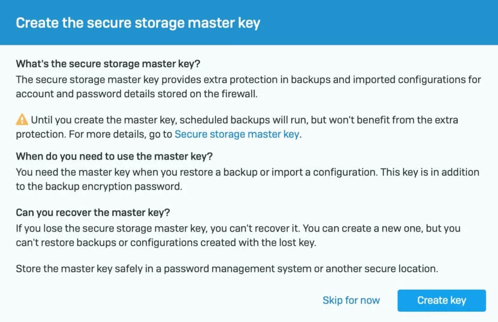 Sophos Firewall - Secure Storage Master Key (SSMK)