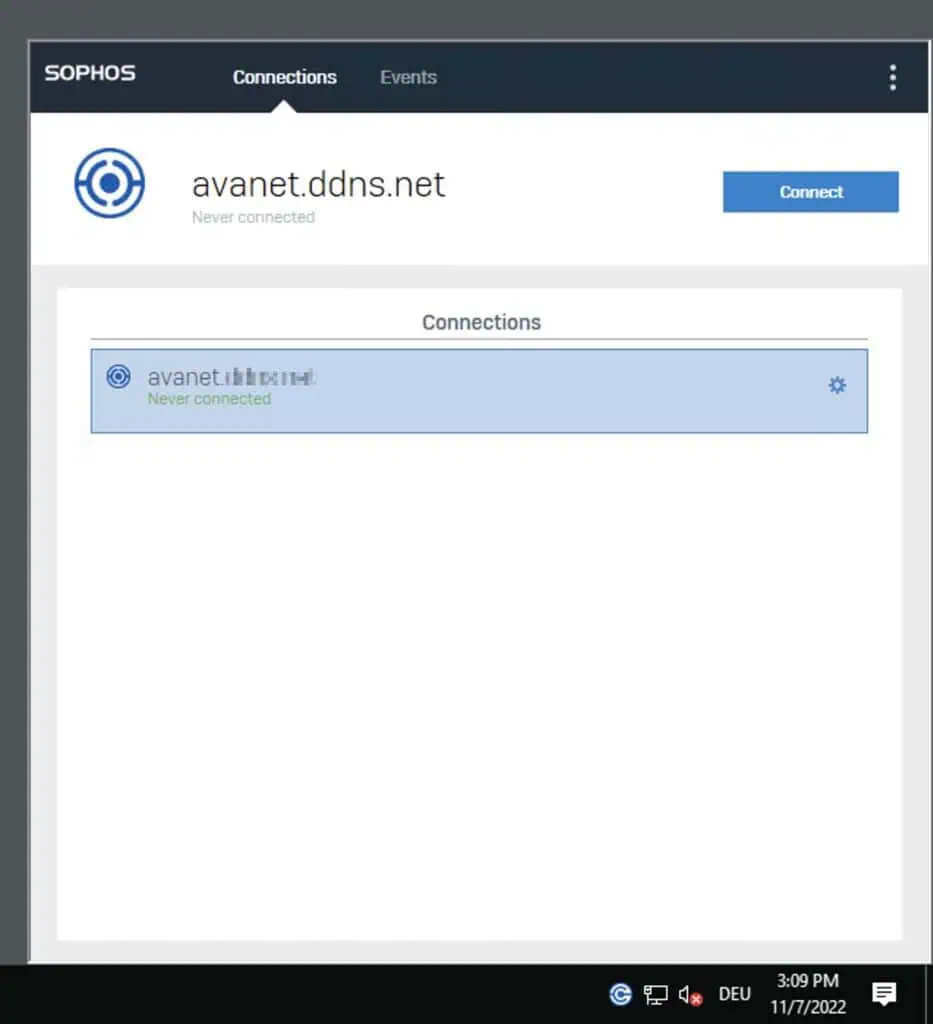 Unter Windows am Sophos SSL VPN Client anmelden