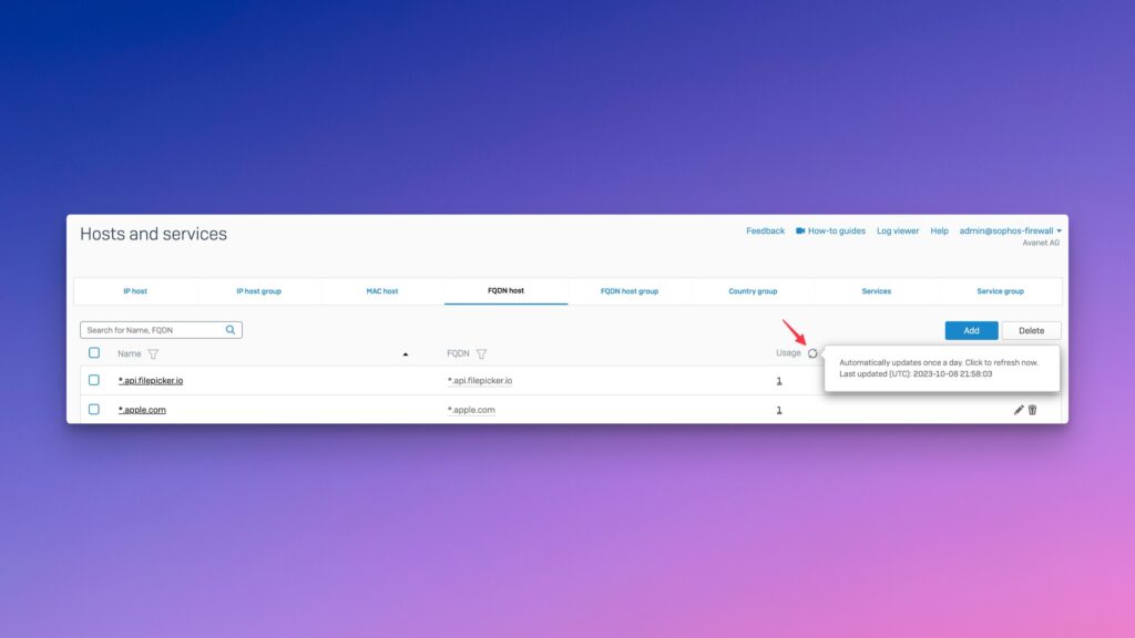 Sophos Firewall v20.0 Object Reference manual Lookup Update