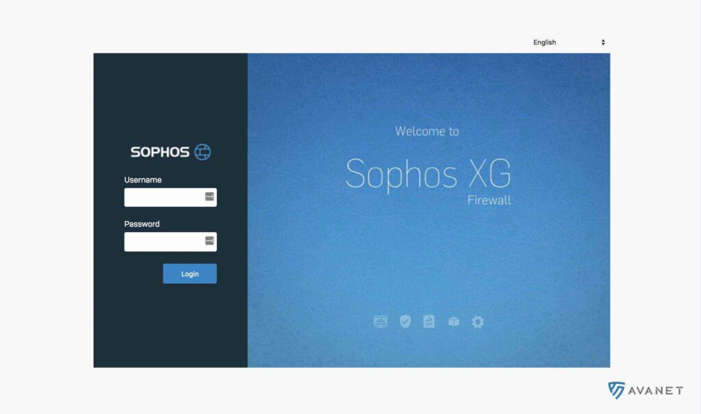 Sophos Firewall Wizard - Login