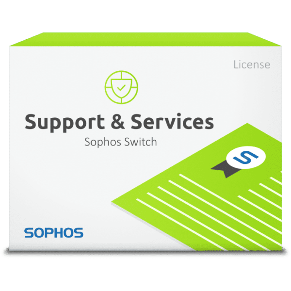 Caja de licencias de soporte y servicios de Sophos Switch