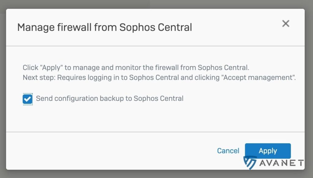 Sophos Firewall SFOS v17.5 - XG Firewall Backups in Sophos Central