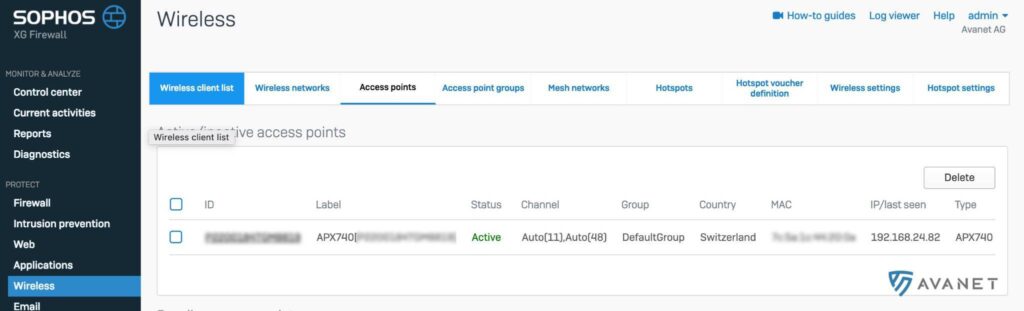 Sophos XG v17.5 MR3 - APX 740 auf XG Firewall