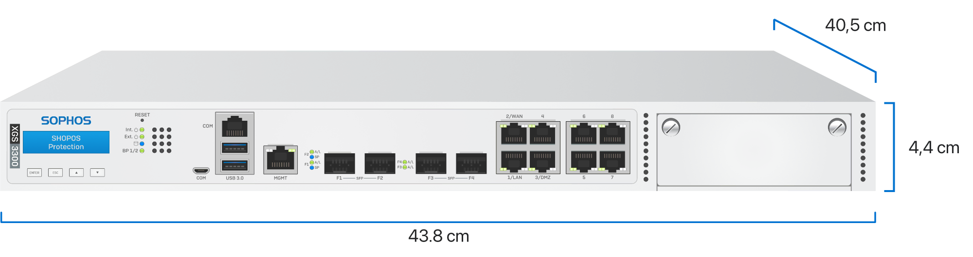 Sophos XGS 3300 dimensioni