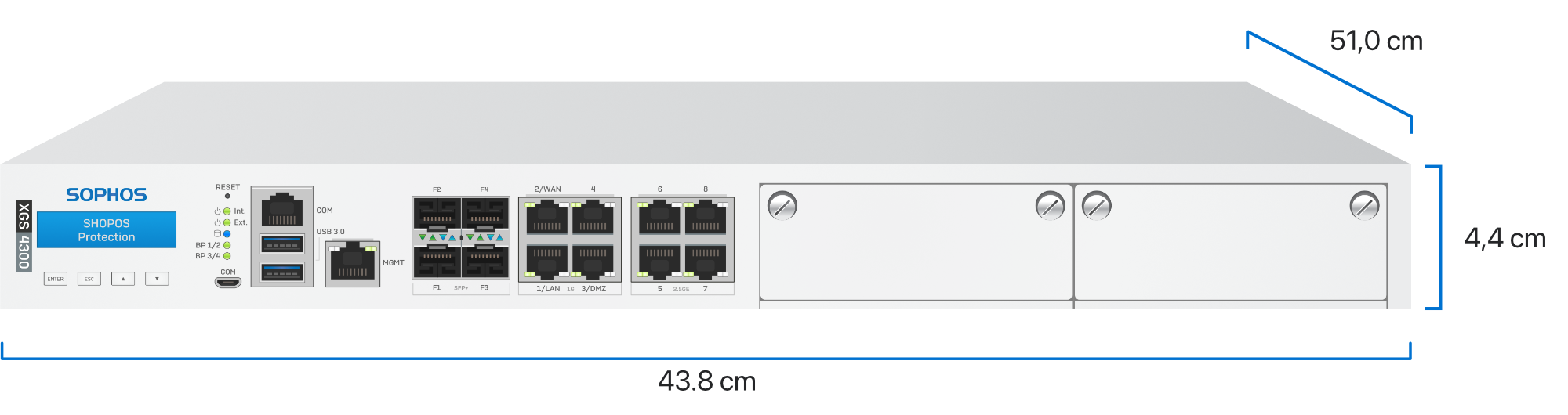 Sophos XGS 4300 Dimensions