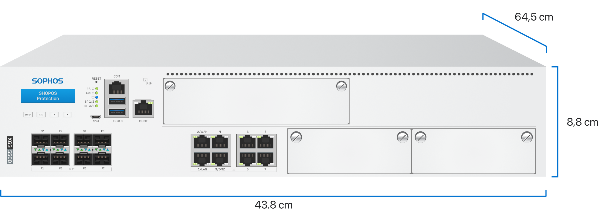 Sophos XGS 5500 dimensiones