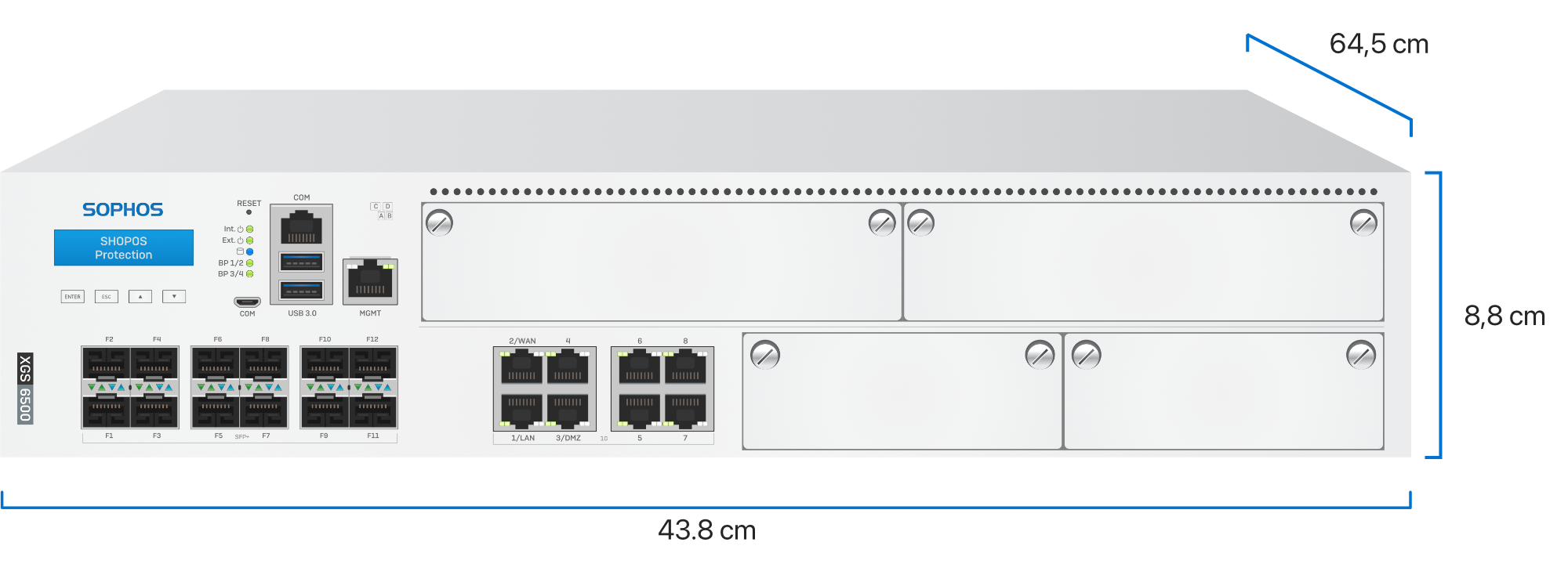 Sophos XGS 6500 dimensioni