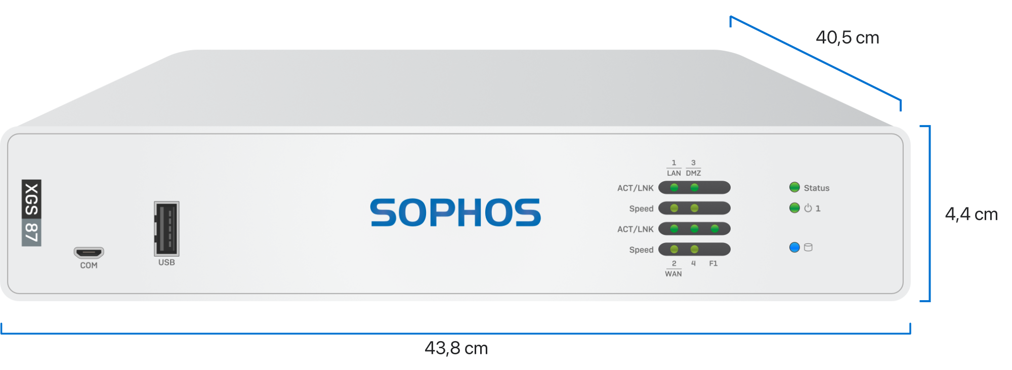 Sophos XGS 87(w) Dimensioni