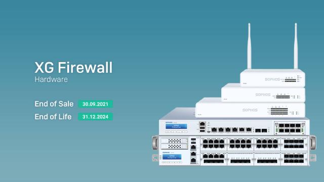 End of Sale – Sophos XG Firewall-hårdvara