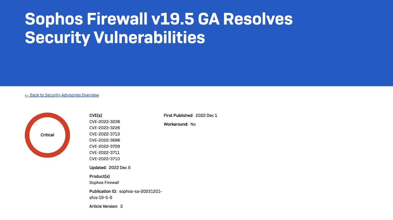 Meer dan 4.000 Sophos Firewalls zijn nog steeds getroffen door de beveiligingskwetsbaarheid