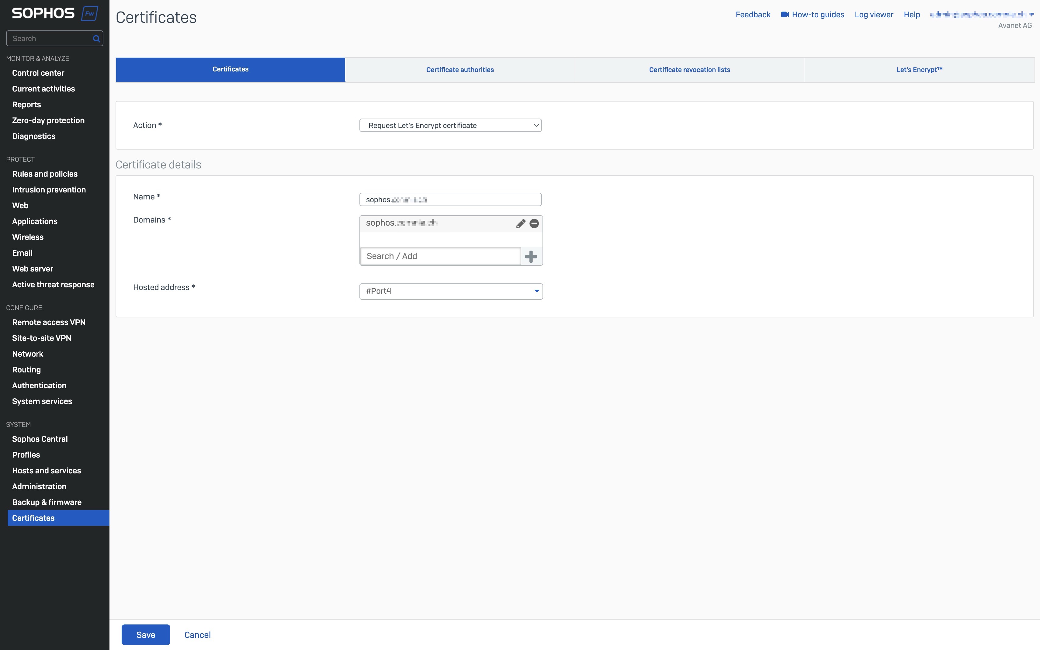 Dashboard Sophos Firewall v21 vs. v20