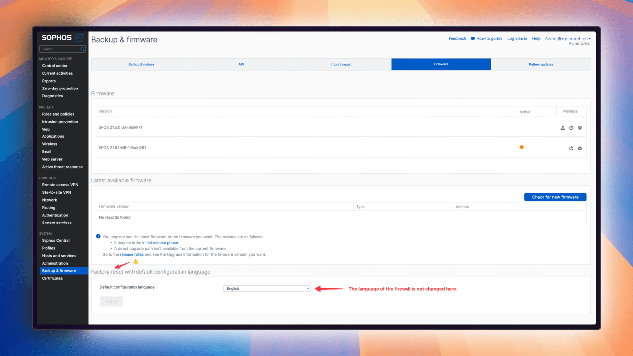 Sophos Firewall v21.5 MR1: Koncentracja na bezpieczeństwie i stabilności