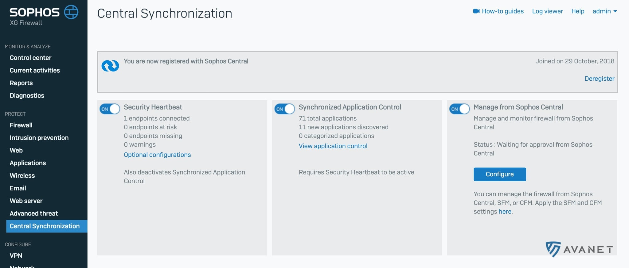 Sophos Firewall SFOS v17.5 - gestione di XG Firewall in Central