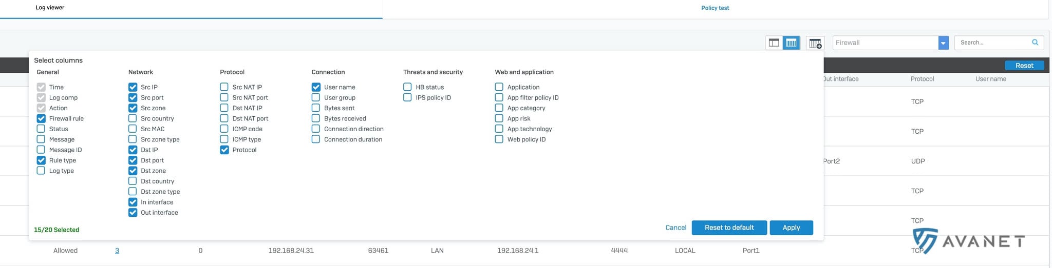 Sophos Firewall SFOS v17.5 - Log viewer