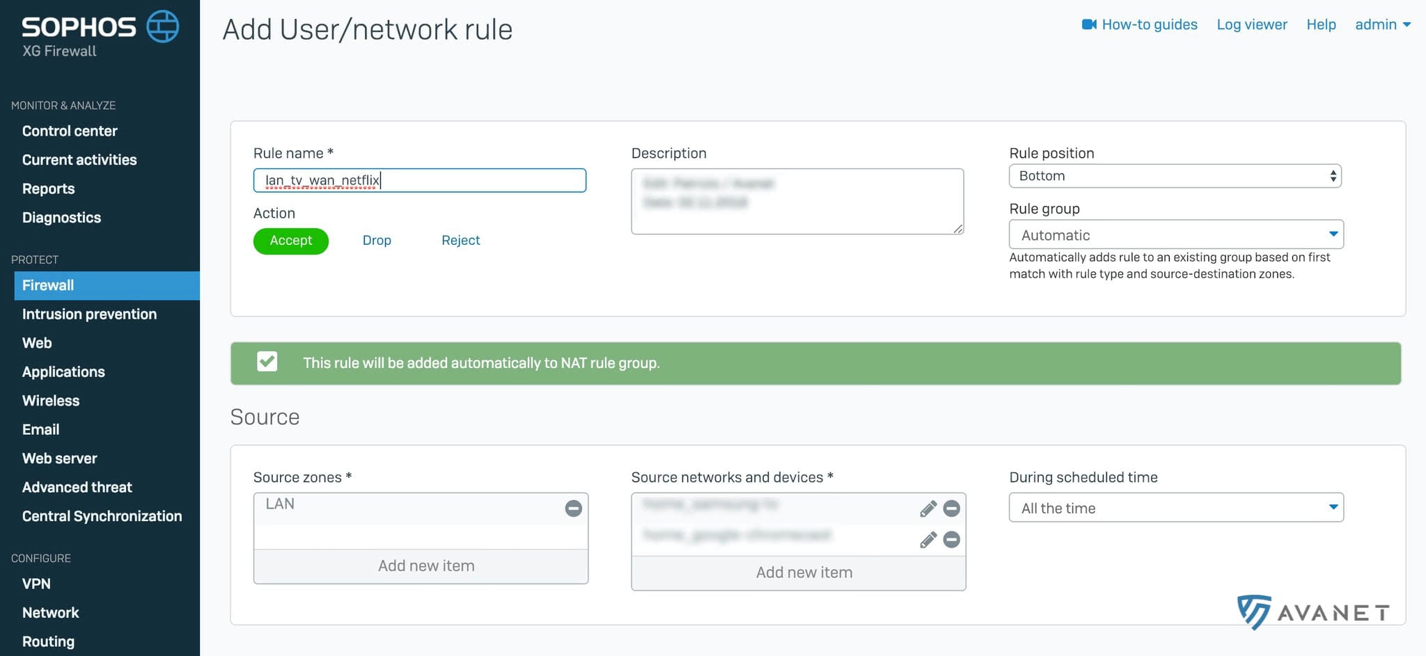 Sophos XG v17.5 - assegnazione automatica delle regole ai gruppi