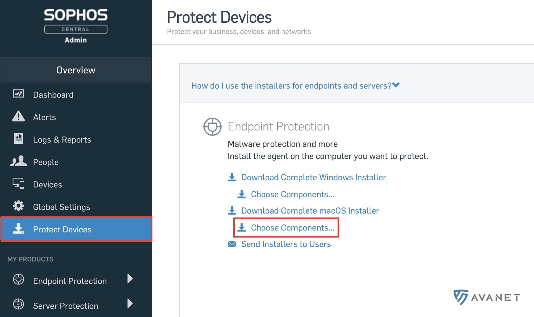 Download do Sophos Central Endpoint Protection para macOS