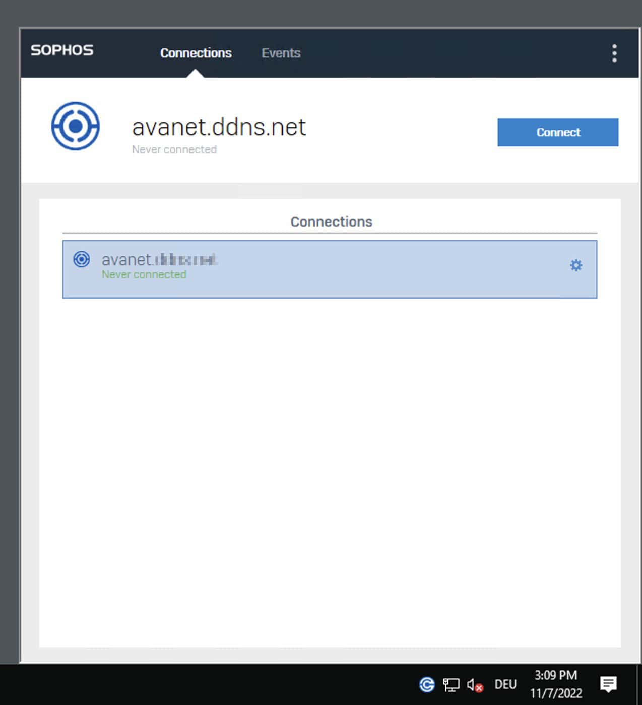 Iniciar sessão no Sophos SSL VPN Client no Windows